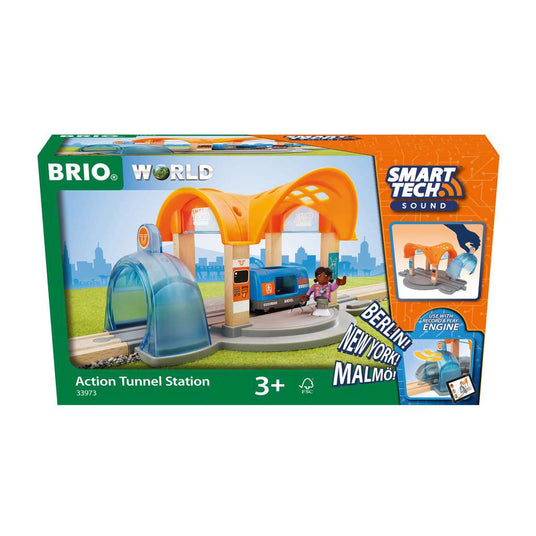 BRIO | Smart Tech Sound Bahnhof mit Action Tunnel