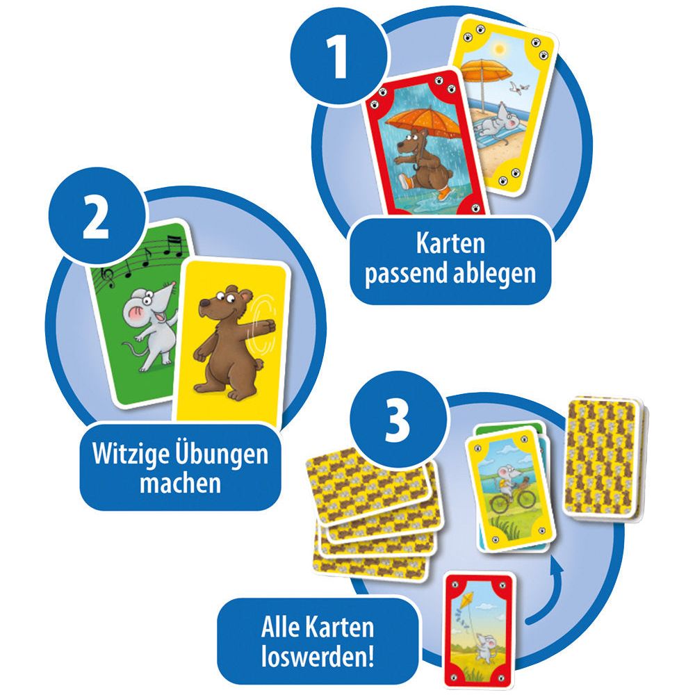 Schmidt Spiele | Mauseschlau & Bärenstark, Bewegungs-Mau Mau
