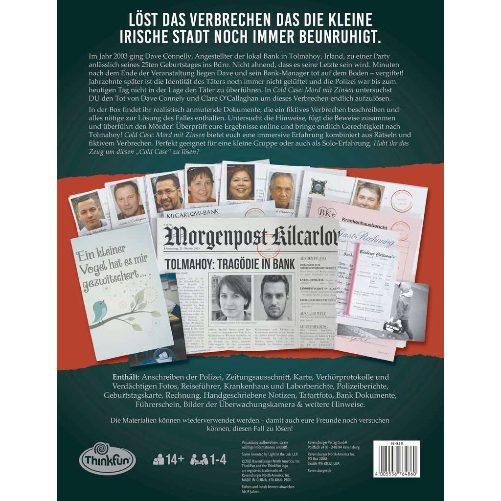 ThinkFun | ColdCase: Mord mit Zinsen