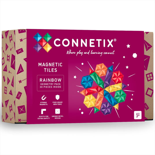 Connetix Magnetbausteine | Rainbow | Geometry Pack | 30 Teile