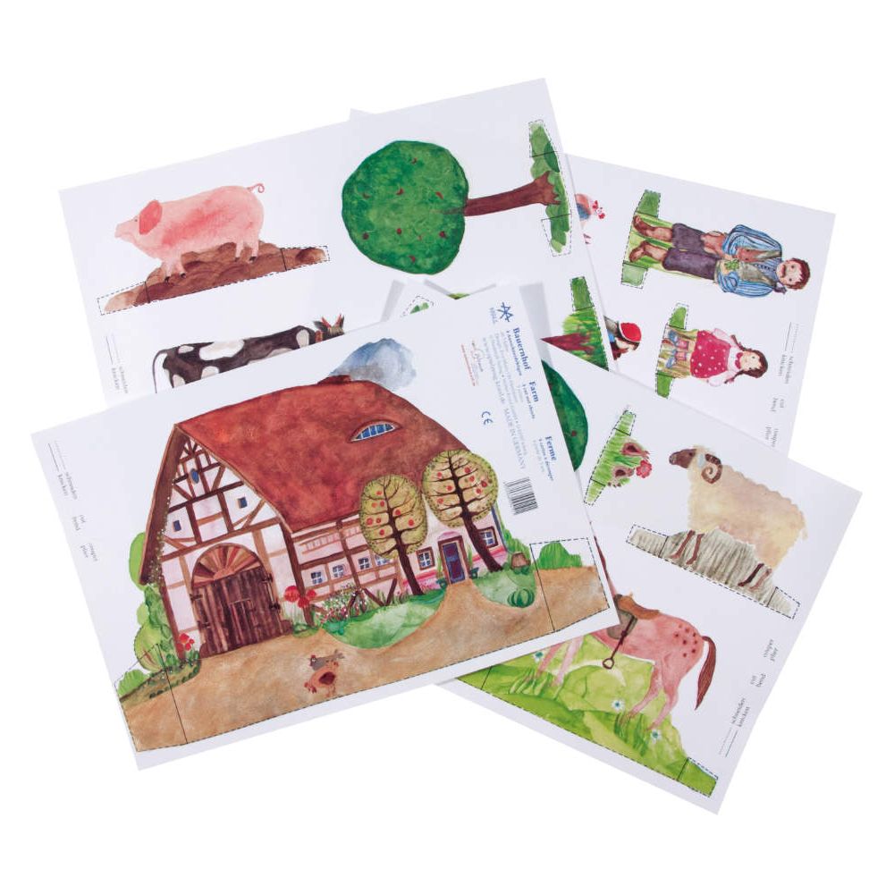 KRAUL | Ausschneide-Bastelbogen "Bauernhof"