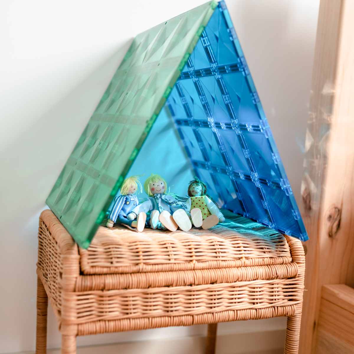 Connetix Magnetbausteine | Rainbow | Basisplatten | Blau & Grün