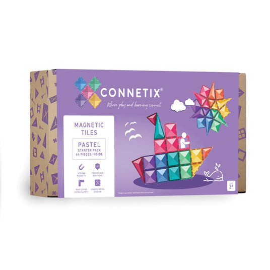 Connetix Magnetbausteine | Pastel | Starter Pack | 64 Teile
