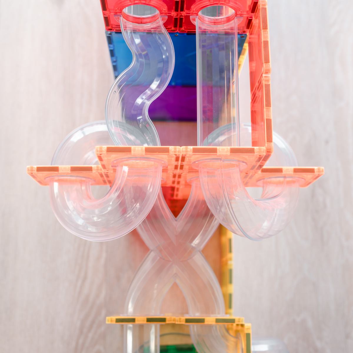 Connetix Magnetbausteine | Rainbow | Kugelbahn - Ball Run | Expansion Pack | 66 Teile