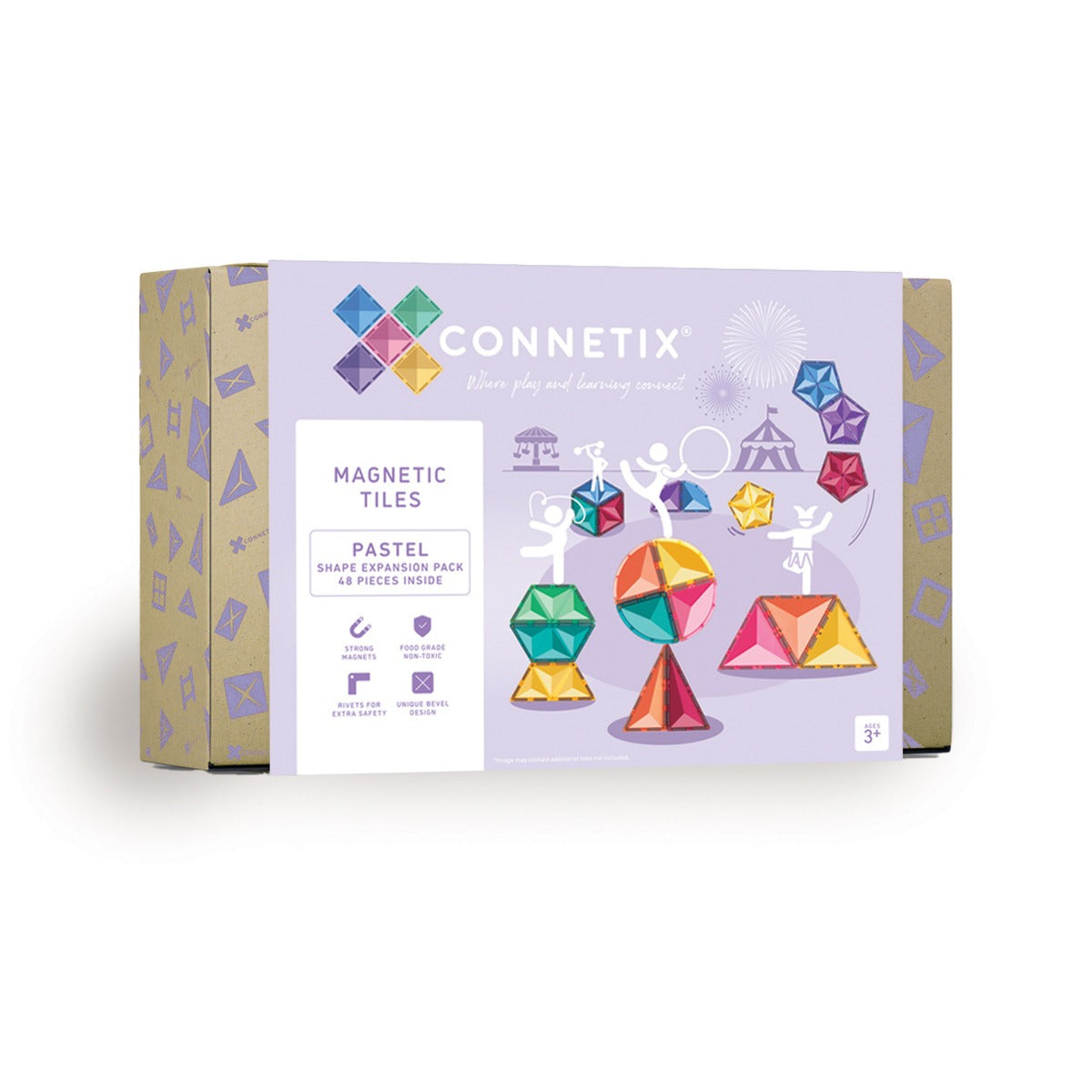 Connetix Magnetbausteine | Pastel | Shape Expansion Pack | 48 Teile