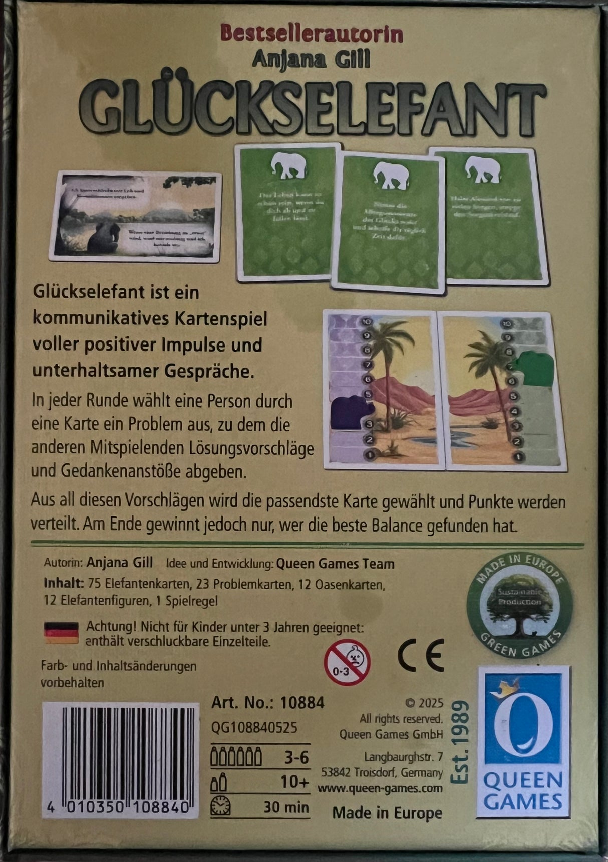 Queen Games | Glückselefant | Anjana Gill (Bestsellerautorin)