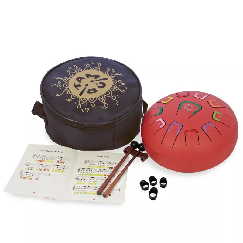 Tambú Zungentrommel 8" | 11 Töne | Scarlet Sunset | Matt Red