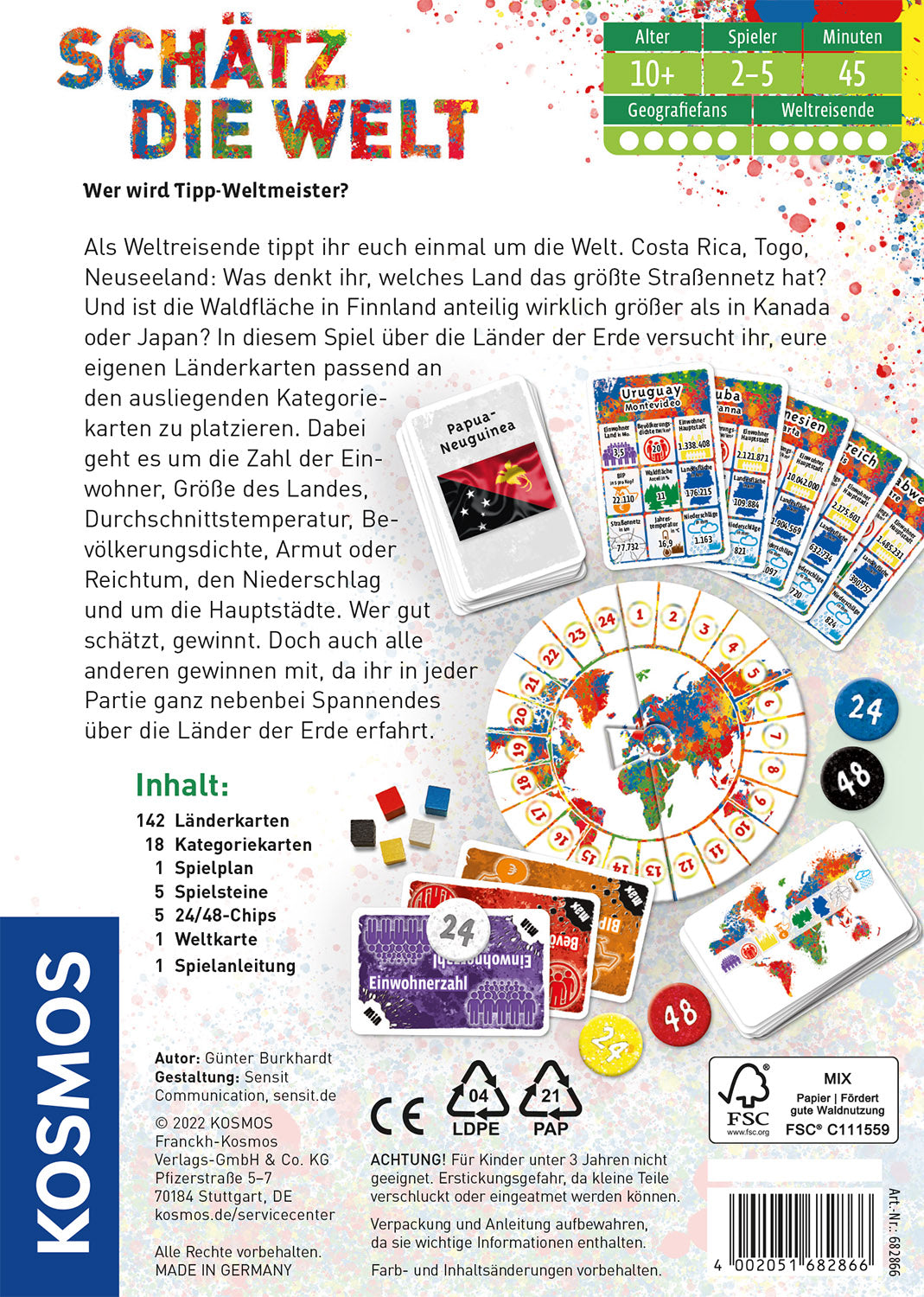 KOSMOS | Schätzspiel | Schätz die Welt