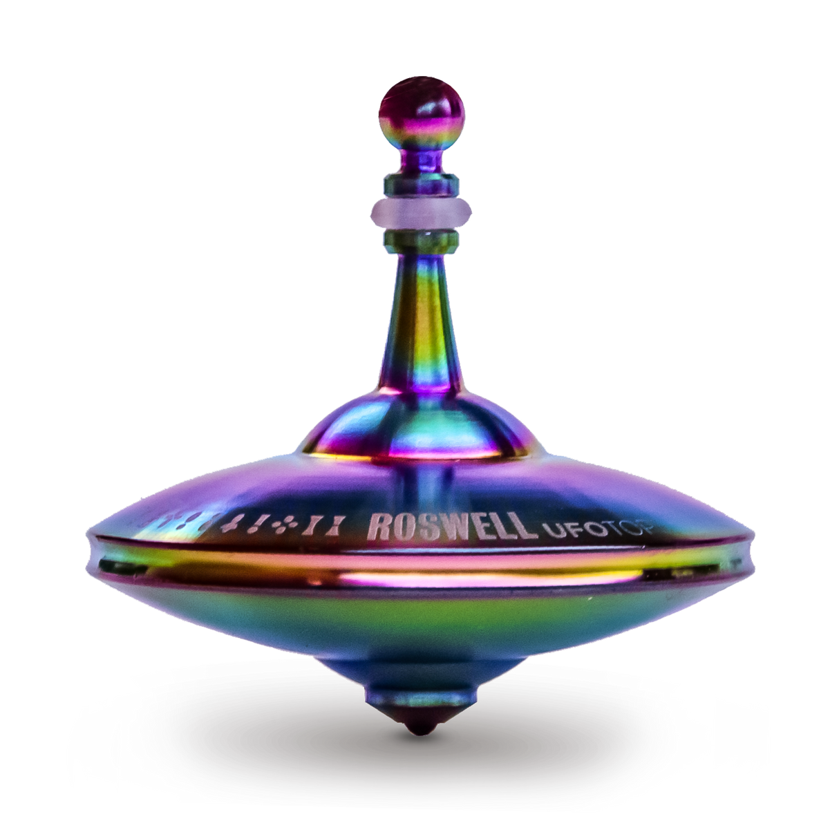 UFO Tops - Metal Spinning Top inspiriert von Roswell, NM UFO Sighting: Kosmisches Silber