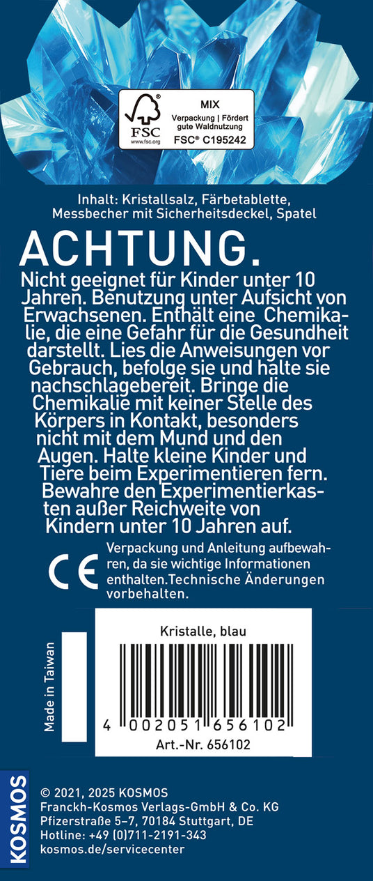KOSMOS | Blaue Kristalle selbst züchten