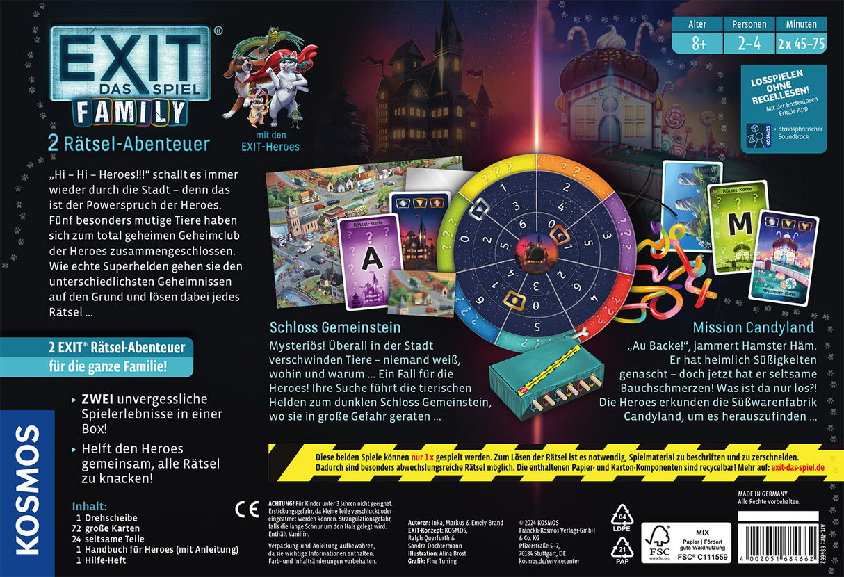KOSMOS | EXIT® - Das Spiel - Family: Schloss Gemeinstein/Mission Candyland