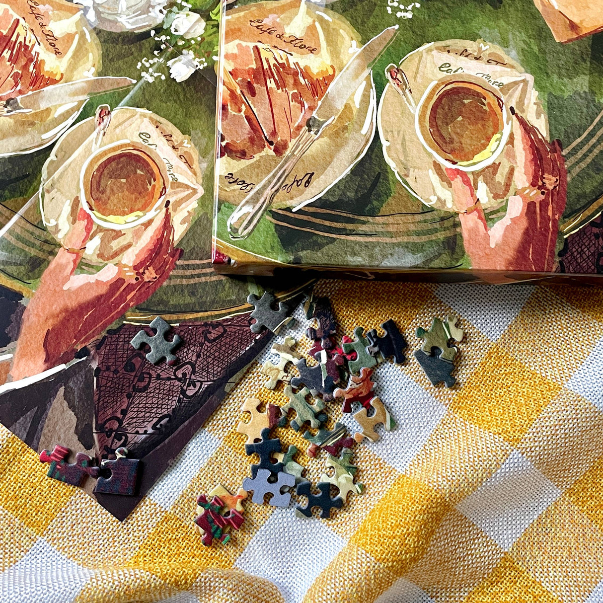 Das Puzzle Kollektiv - "coffee and croissants" | Puzzle | 500 Teile