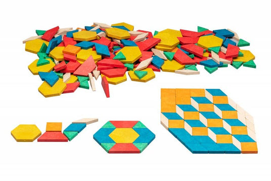 Wissner® aktiv lernen | Geometrische Legeplättchen | Pattern Blocks | 250 Teile