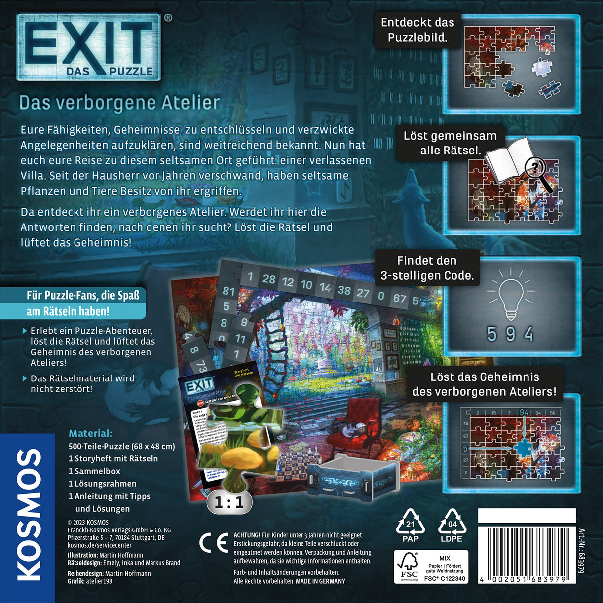 KOSMOS | EXIT® - Das Puzzle: Das verborgene Atelier