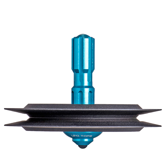 UFO Tops | Kreisel: Lubbock Lights | Kreisel aus Metall: Schwarzes Titan