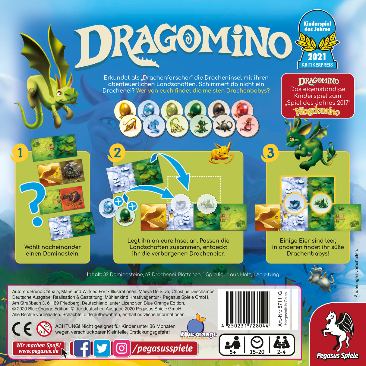 Pegasus Spiele | Dragomino *Kinderspiel des Jahres 2021*