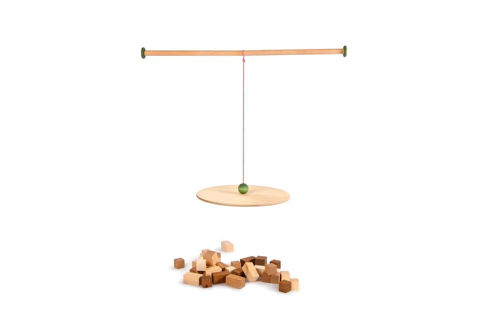 Grapat Pendulum Holzspielzeug mit Balken, Scheibe und Bauklötzen