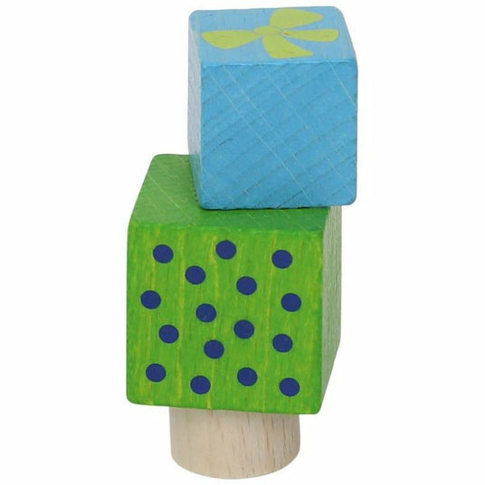 Ahrens | Stecker Päckchenstapel blau/grün