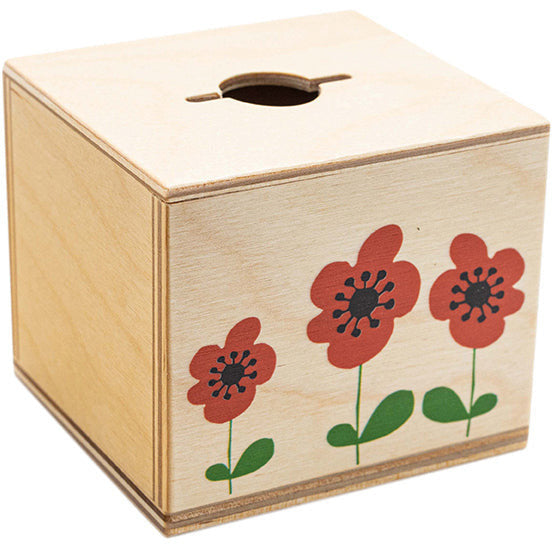 Ahrens | Holzspardose Mohn