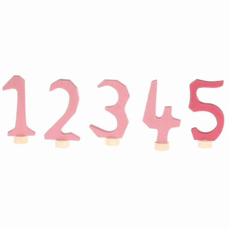 Grimm's | Rosa Zahlenstecker Set 1-5