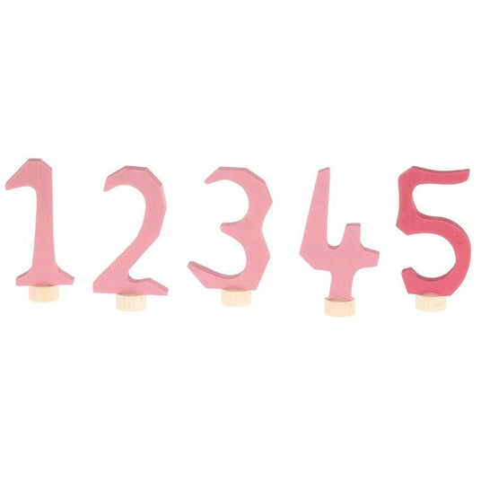 Grimm's | Rosa Zahlenstecker Set 1-5