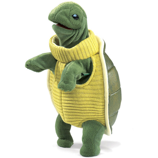 Folkmanis Puppets | Schildkröte mit Rollkragen / Turtleneck Turtle