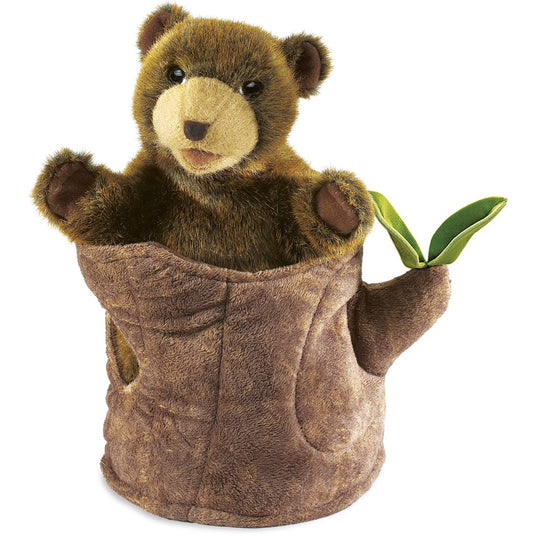 Folkmanis Puppets | Bär im Baumstamm / Bear in Tree Stump