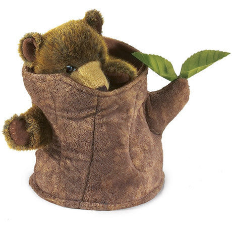 Folkmanis Puppets | Bär im Baumstamm / Bear in Tree Stump