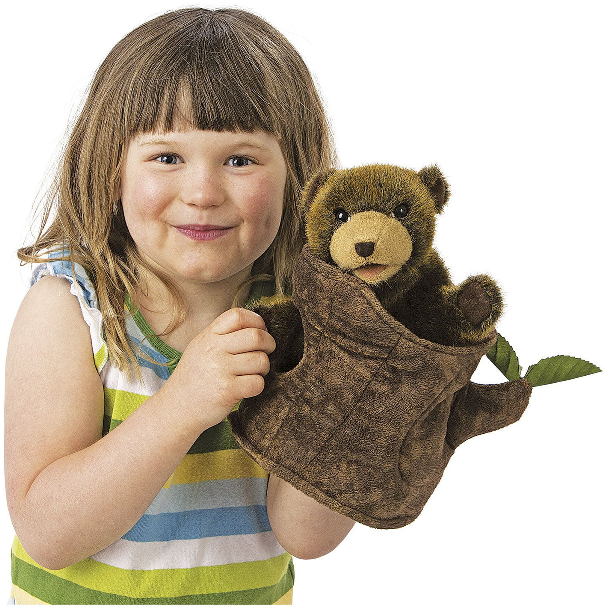 Folkmanis Puppets | Bär im Baumstamm / Bear in Tree Stump