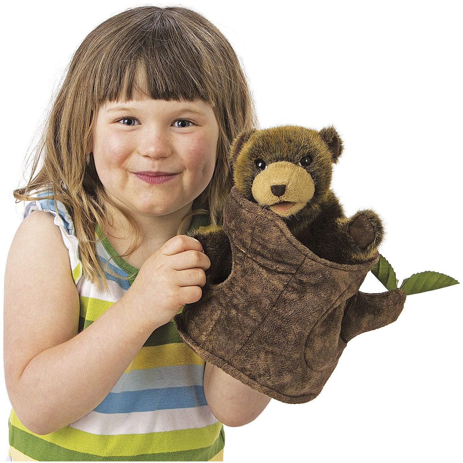 Folkmanis Puppets | Bär im Baumstamm / Bear in Tree Stump