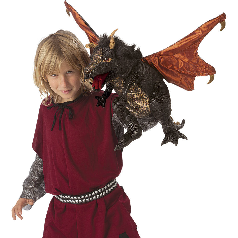 Folkmanis Puppets | Schwarzer Drache / Black Dragon