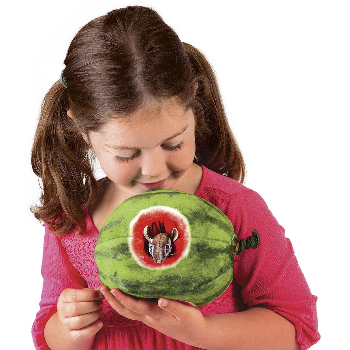 Folkmanis Puppets | Streifenhörnchen in Melone / Chipmunk in Watermelon