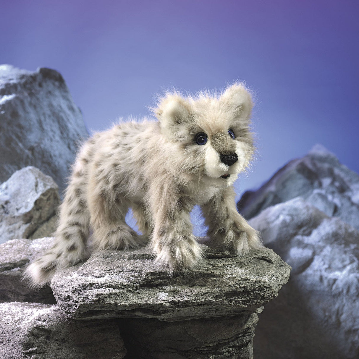 Folkmanis Puppets | Baby Schneeleopard / Snow Leopard Cub