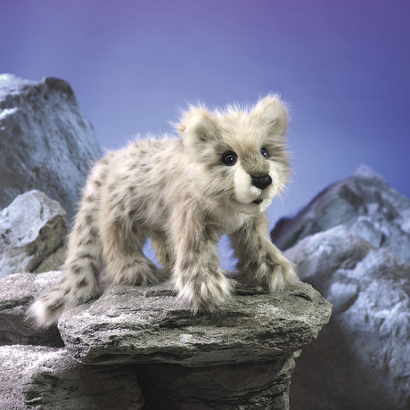 Folkmanis Puppets | Baby Schneeleopard / Snow Leopard Cub