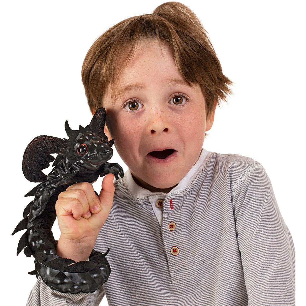 Folkmanis Puppets | Drachen Armband schwarz / Midnight Dragon Wristlet