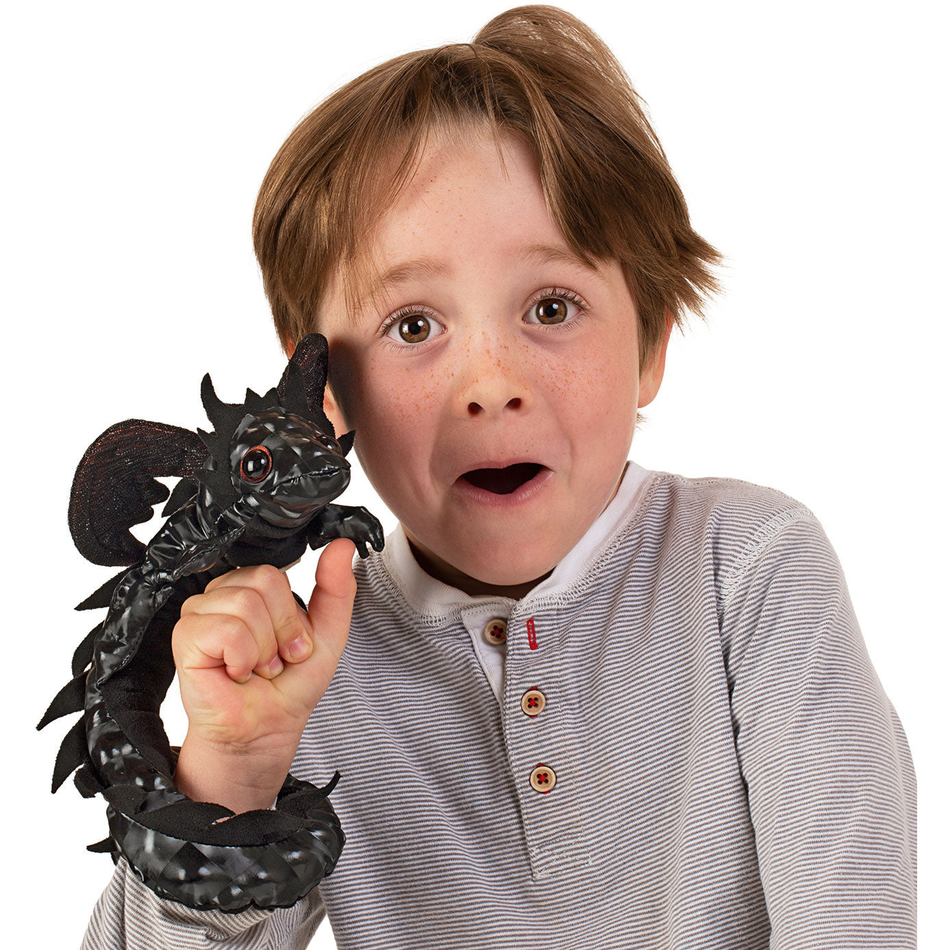 Folkmanis Puppets | Drachen Armband schwarz / Midnight Dragon Wristlet