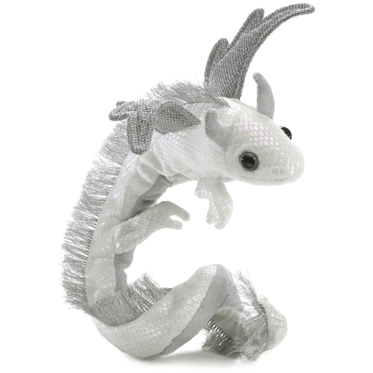Folkmanis Puppets | Drachenarmband weiß / Pearl Dragon Wristlet