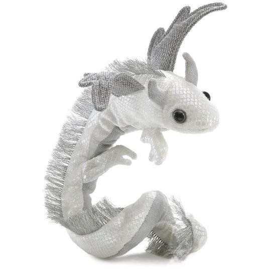 Folkmanis Puppets | Drachenarmband weiß / Pearl Dragon Wristlet