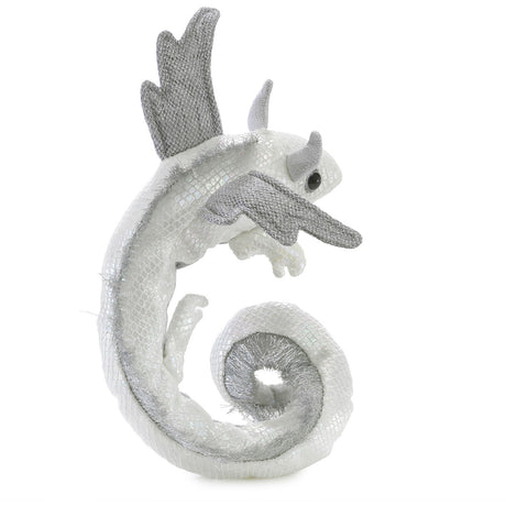Folkmanis Puppets | Drachenarmband weiß / Pearl Dragon Wristlet