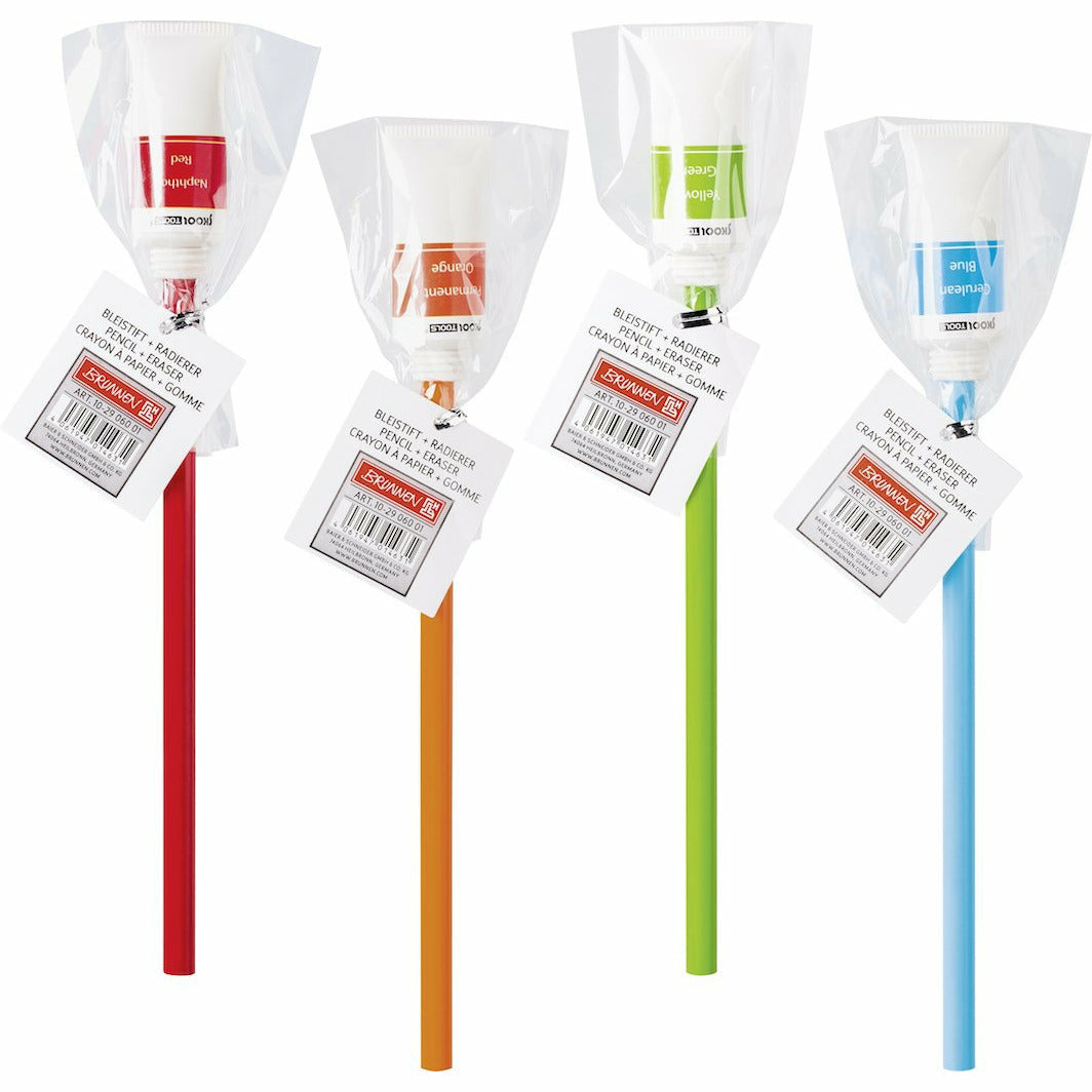 Bleistift mit Radierer Farbtube