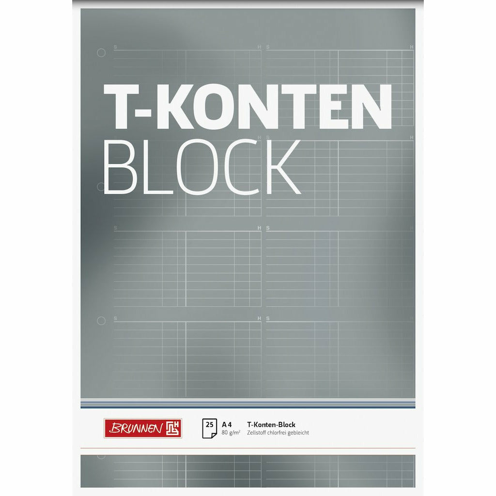 T-Konten-Block A4 25Bl