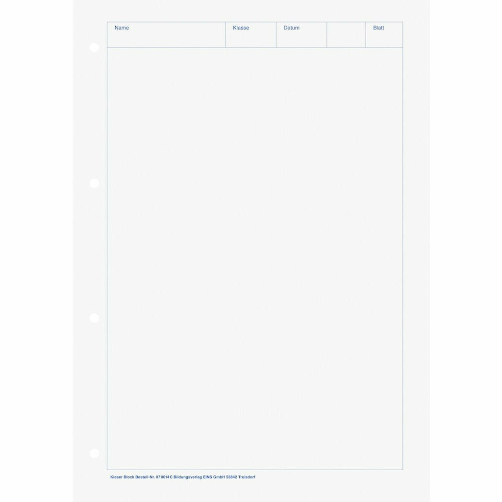 Block A4 Kieserblock unliniert 50Bl