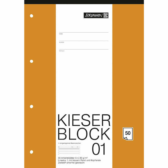 Block A4 Kieserblock Lin1 50Bl