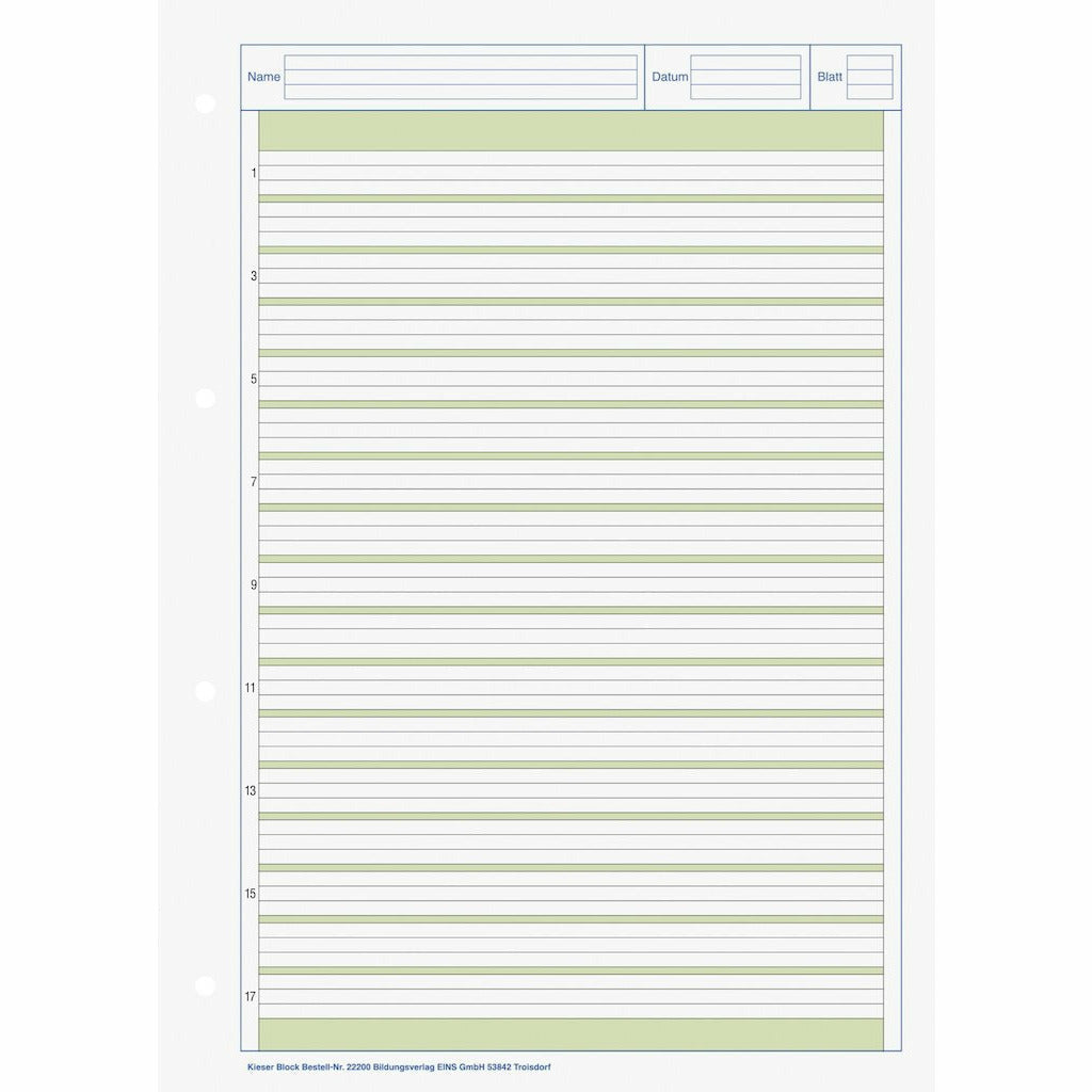 Block A4 Kieserblock Lin2 50Bl