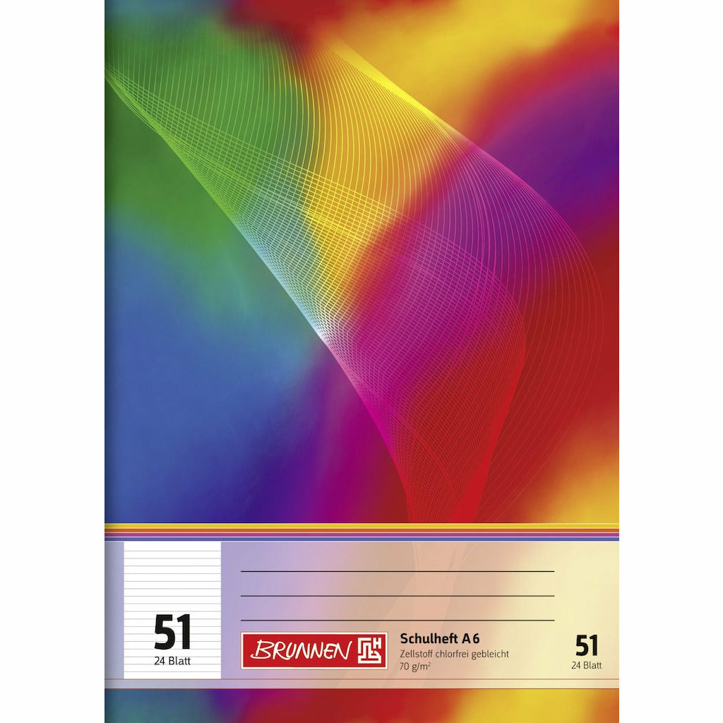 Schulheft A6 Lin 51 24Bl liniert