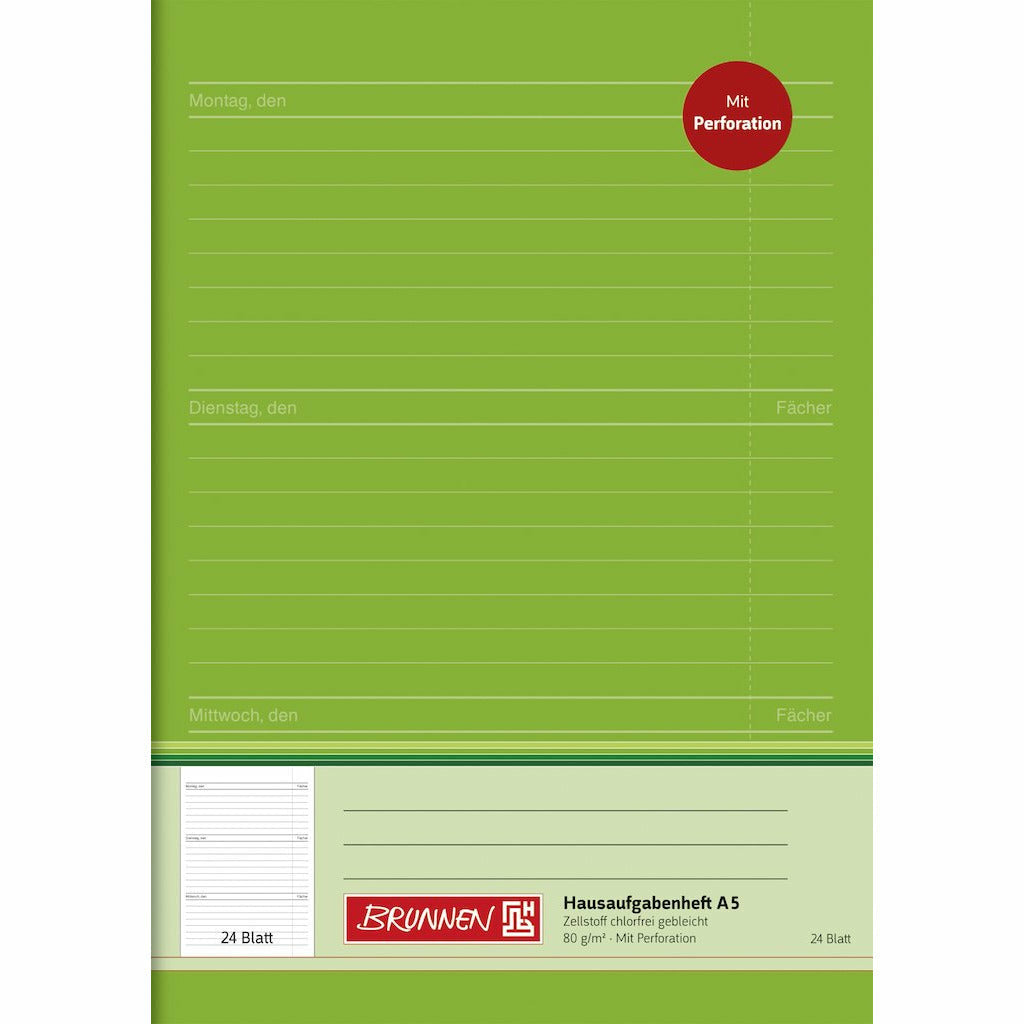 Hausaufgabenheft A5 24Bl Perforat.