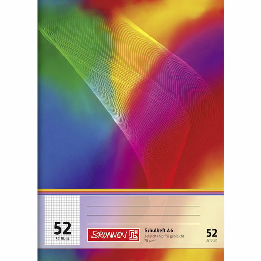 Schulheft A6 32Bl Lin 52 kariert