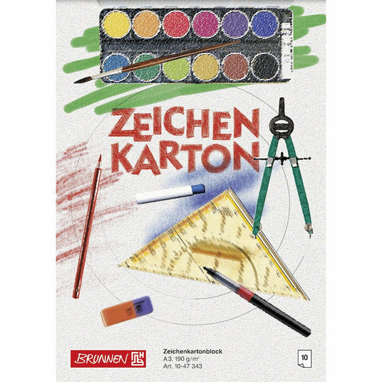 Zeichenkartonblock A3 190g 10Bl