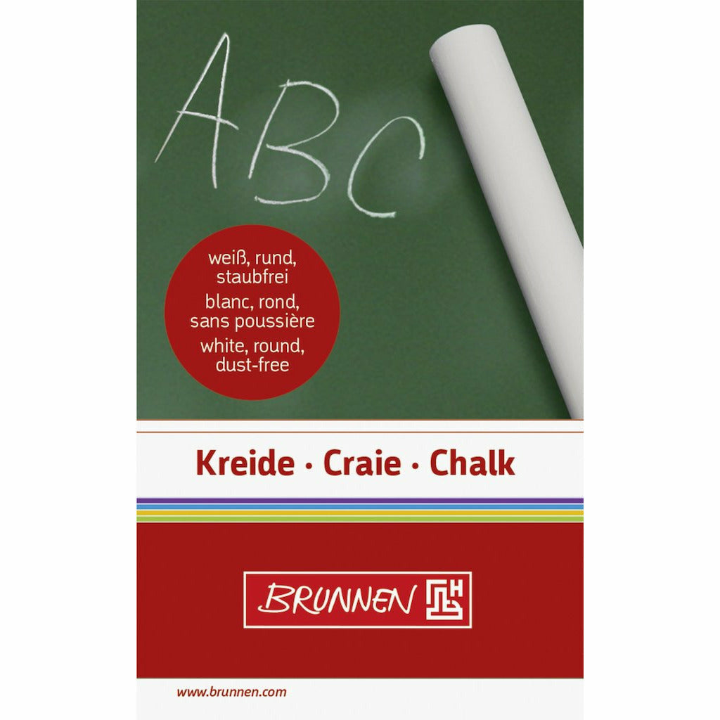 Kreide weiß rund im 10er Etui