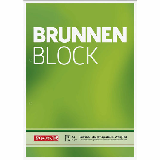 Briefblock A4 BRUNNEN unlin gelocht